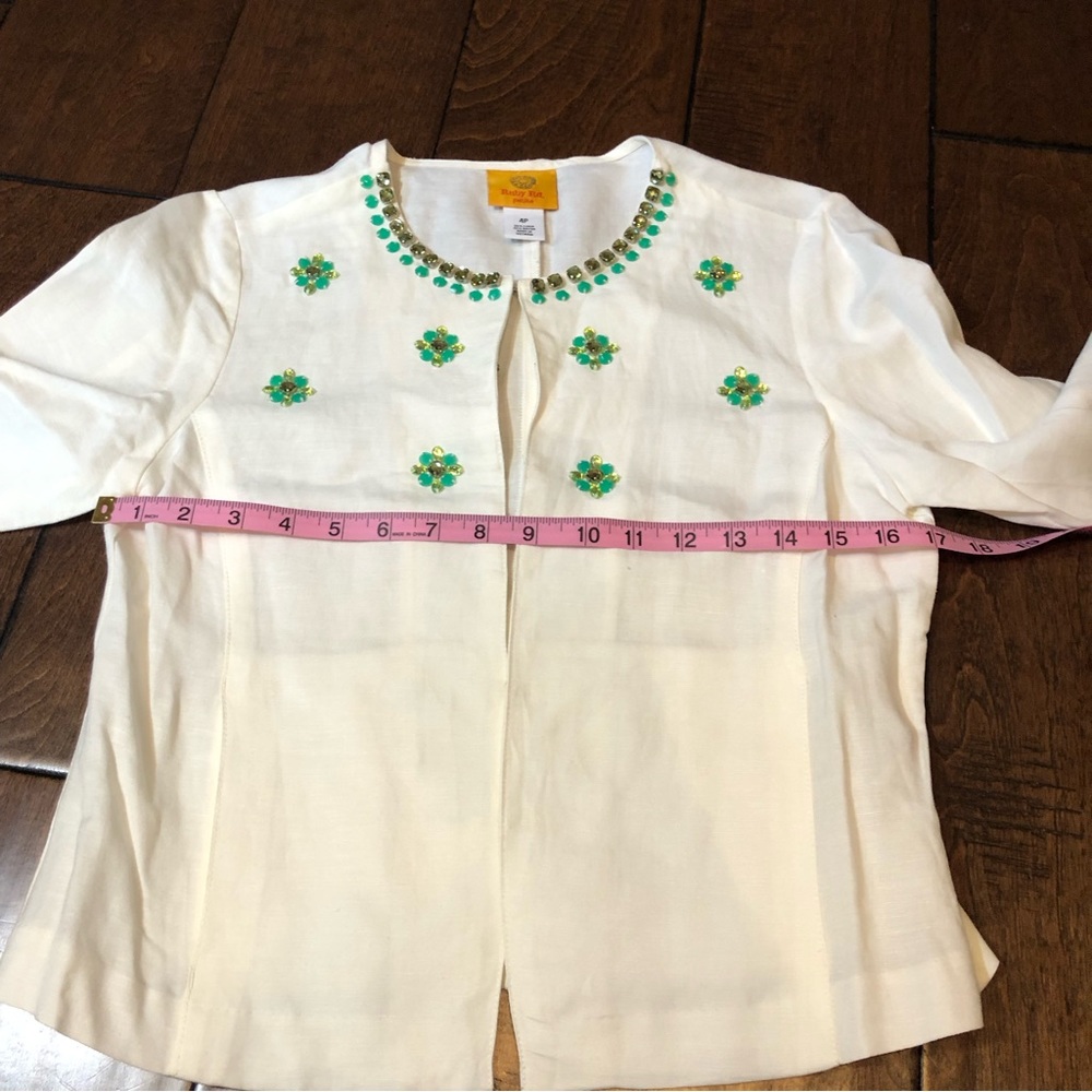 Ruby Rd Petite Linen Jacket With Embellishments - image 3